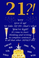 21st Birthday Celebration: Twenty one year Birth year Note book  Blank lined Journal  Funny Twenty first birthday card alternative (Milestone Birthday Books) 1695169301 Book Cover