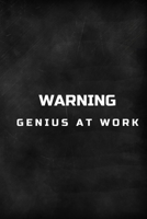 Warning Genius At Work: | 118 Pages Simple And Elegant Lined Blank 6"x9" Notebook Journal 1679332090 Book Cover