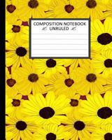 Unruled Composition Notebook 8" x 10". 120 Pages. Camomile Floral Yellow Color: Unruled Composition Notebook 8" x 10". 120 Pages. Beautiful Camomile Like Floral Yellow Color Ground Background Pattern. 1978153538 Book Cover