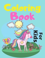 Coloring Book For Kids: Activity Book Unicorn, Princess, Butterfly, Mermaid, For Toddlers & Adults +News Paper Checkers B08GRN9YHZ Book Cover