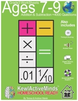 Grade 3 Worksheets - Math Addition & Subtraction, HomeSchool Ready +4000 Questions: Includes Timing & Scoring, Answer Keys, Knowledgebase Support B08N96V8CP Book Cover