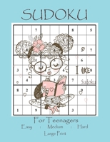 sudoku for teenagers: easy, medium, hard: large print: sudoku puzzles books and color for kids teenagers and adults, sudoku puzzle books game activity book 1674595808 Book Cover