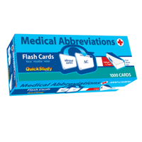 Medical Abbreviations Flash Cards (1000 Cards): A Quickstudy Reference Tool 1423249437 Book Cover