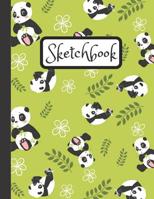 Sketchbook: Inspirational Large Blank Sketch Book Baby Panda With Bamboo For Sketching, Doodling And Drawing, Sketch Pad For Kids And Adults 1077459114 Book Cover