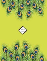 Notebook: Peacock feathers on yellow cover and Dot Graph Line Sketch pages, Extra large (8.5 x 11) inches, 110 pages, White paper, Sketch, Draw and Paint 1724335707 Book Cover