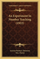 An Experiment In Number Teaching 1120150248 Book Cover