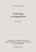 Forschungen Zur Stadtgeschichte 3531119567 Book Cover