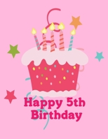 Happy 5th Birthday: Drawing Pad 8.5x11 Large Notebook, 100 Framed Pages. Fun Birthday Theme Favor Book 1709766603 Book Cover