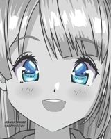 Manga Anime Sketch Book [8x10][140pages]: Artist Sketchbook for Sketching, Drawing and Creative Doodling with manga anime cover, girl with blue eyes 1675110220 Book Cover