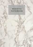 Meeting Notes: Marble White Cover Meeting Book for Notes Taking, Meeting Journal, Business Planner, Taking Minutes Record Log Book Action Items & Notes 1710144041 Book Cover
