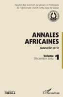 Annales africaines vol 1 décembre 2014: Nouvelle série (Harmattan Sénégal) (French Edition) 2343053634 Book Cover