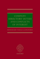 Company Directors' Duties and Conflicts of Interest 019881366X Book Cover