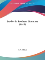 Studies In Southern Literature 1120716535 Book Cover