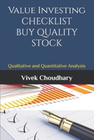 Value Investing CHECKLIST: Qualitative and Quantitative Analysis B0882PXGCD Book Cover