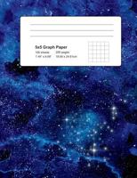 5x5 Graph Paper: Starry Night Galaxy Outer Space Notebook 100 sheets 200 pages paper 7.44x9.69 IN Perfect Binding 1724625845 Book Cover