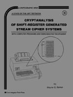 Cryptanalysis of Shift-Register Generated Stream Cipher Systems 089412062X Book Cover