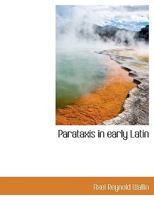 Parataxis in Early Latin 1113863587 Book Cover