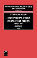 Learning from the International Public Management Reform -A: Vol 11, part B (Research in Public Policy Analysis & Management) (Research in Public Policy Analysis and Management) 0762307595 Book Cover