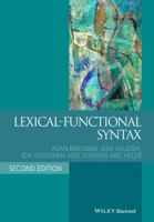 Lexical-Functional Syntax (Blackwell Textbooks in Linguistics) 1405187816 Book Cover