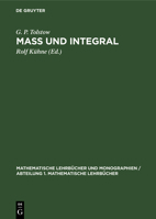 Maß und Integral 3112657896 Book Cover