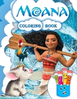 Moana Coloring Book: Moana Coloring Book For Kids Ages 4-8 1703224027 Book Cover