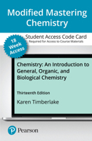 Modified Mastering Chemistry with Pearson Etext -- Access Card -- For Chemistry: An Introduction to General, Organic, and Biological Chemistry (18-Weeks) 0136780741 Book Cover
