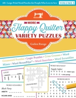 More Happy Quilter Variety Puzzles: 60+ Large-Print Word Puzzles for People Who Love to Sew 1617459801 Book Cover