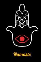 Namaste: Hinduism Religious Notebook 120 Pages Size: 6x9 in, DIN A5 with dot grid pages. Yoga Hand Design. Perfect gift for Hindus and religious people 1074027892 Book Cover