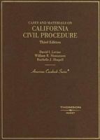 Cases and Materials on California Civil Procedure, Second Edition (American Casebook Series) 0314180117 Book Cover