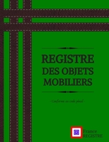 Registre des Objets Mobiliers - Conforme au Code Pénal: pour brocanteurs, antiquaires, dépôt-vente ou garagiste | Registre de police de 103 pages | ... double bande effet stylisé (French Edition) B0851M8YRX Book Cover