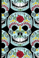 Sugar Skull Notebook: Blue Skull Ornament Blank Lined Journal / Diary To Write In, Sugar Skull Gifts For Women, Men, Girls, Boys, Kids And Adults (6 x 9) 1677280212 Book Cover