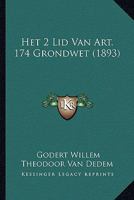 Het 2 Lid Van Art. 174 Grondwet (1893) 116100467X Book Cover