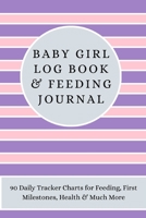 New Baby Girl Log Book & Feeding Journal: 90 Daily Tracker Charts for Feeding, First Milestones, Health & Much More B0841CD6Q2 Book Cover