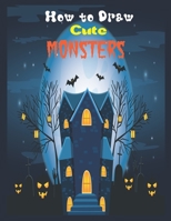 How to Draw Cute Monsters: Funny Halloween Coloring Book for Kids Ages 4-8, Boys or Girls, Full of Cute Illustrations of Monsters B08GFS1WSF Book Cover