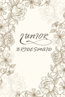 junior bridesmaid- Vintage floral gift: Beautiful Floral blank Lined Journal , diary keepsake for notes and time management for wedding party B0858SSXMC Book Cover