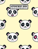 Panda Appointment Book: Undated Hourly Appointment Book | Weekly 7AM - 10PM with 15 Minute Intervals | Large 8.5 x 11 1655942476 Book Cover
