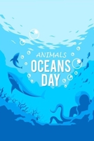 ocean animals day: sea animals coloring book life, ocean animals day, 70 pages size 6�9 B08FP7QDGQ Book Cover