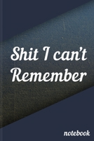 Shit I Can't Remember: Password Book, Password Log Book and Internet Password Organizer, Alphabetical Password Book, Logbook to Protect Usernames and Websites 1678897175 Book Cover