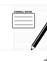 Cornell notes: Cornell notes notebook 8.5 x 11, 120 pages, a great method to organize your notes, thoughts and lectures, a perfect gift for students, classic design cover 171200123X Book Cover