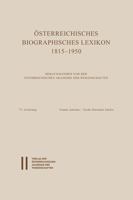 Osterreichisches Biographisches Lexikon 1815-1950: 73. Lieferung: Zeman Antonin - Zycha Marianne Emilie 370019336X Book Cover