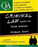 Q&A Criminal Law 2005-2006 185941964X Book Cover