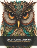 Owls Coloring Adventure: 50 Intricate Illustrations for Mindfulness B0C4MNBW63 Book Cover