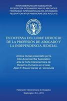 En Defensa del Libre Ejercicio de La Profesion de Abogado y L Independencia Judiciale 9803652354 Book Cover