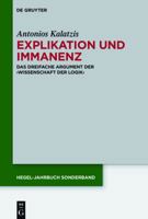 Explikation Und Immanenz: Das Dreifache Argument Der >wissenschaft Der Logik 311042701X Book Cover
