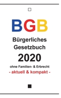 Bgb: Bürgerliches Gesetzbuch 2020 (German Edition) 3750437858 Book Cover