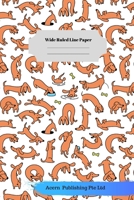 Dog Sloth Theme Wide Ruled Line Paper 1706267207 Book Cover