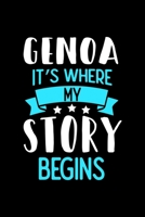 Genoa It's Where My Story Begins: Genoa Graph Paper Notebook with 120 pages 6x9 perfect as math book, sketchbook, workbook and diary 1650327552 Book Cover