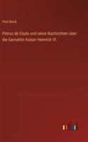 Petrus de Ebulo und seine Nachrichten über die Gemahlin Kaiser Heinrich VI. (German Edition) 3368535137 Book Cover
