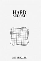 Hard Sudoku: Minimalist White Cover 240 Hard Sudoku Puzzles 1658809394 Book Cover