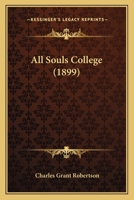 All Souls College 1017220433 Book Cover